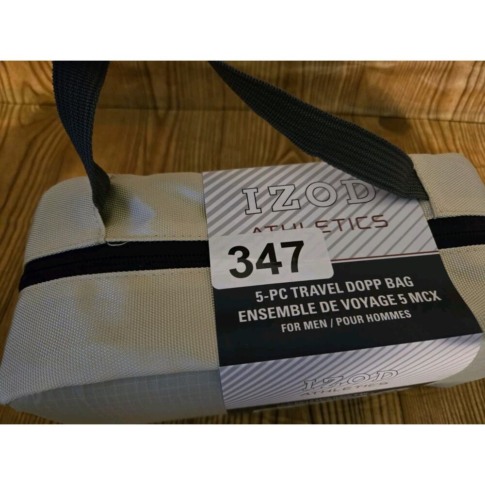 IZOD Athletic 5piece Dopp Toiletry Set Travel Bag Gift Set (SKU347)